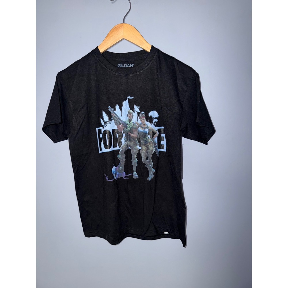Gildan DryBlend Fortnite Graphic T-Shirt Black Youth XL Gaming‎ Tee Short Sleeve